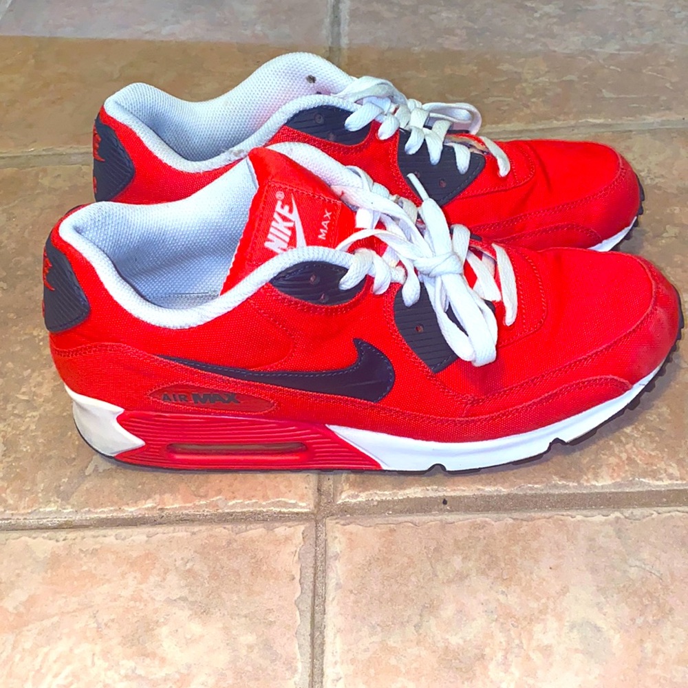 Red/Navy Nike Air Max 90 size 10.5